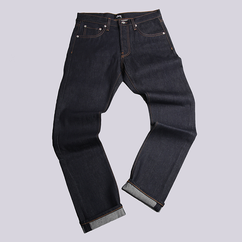 мужские синие джинсы Stussy USA Raw Denim Jean 195017-indigo - цена, описание, фото 1